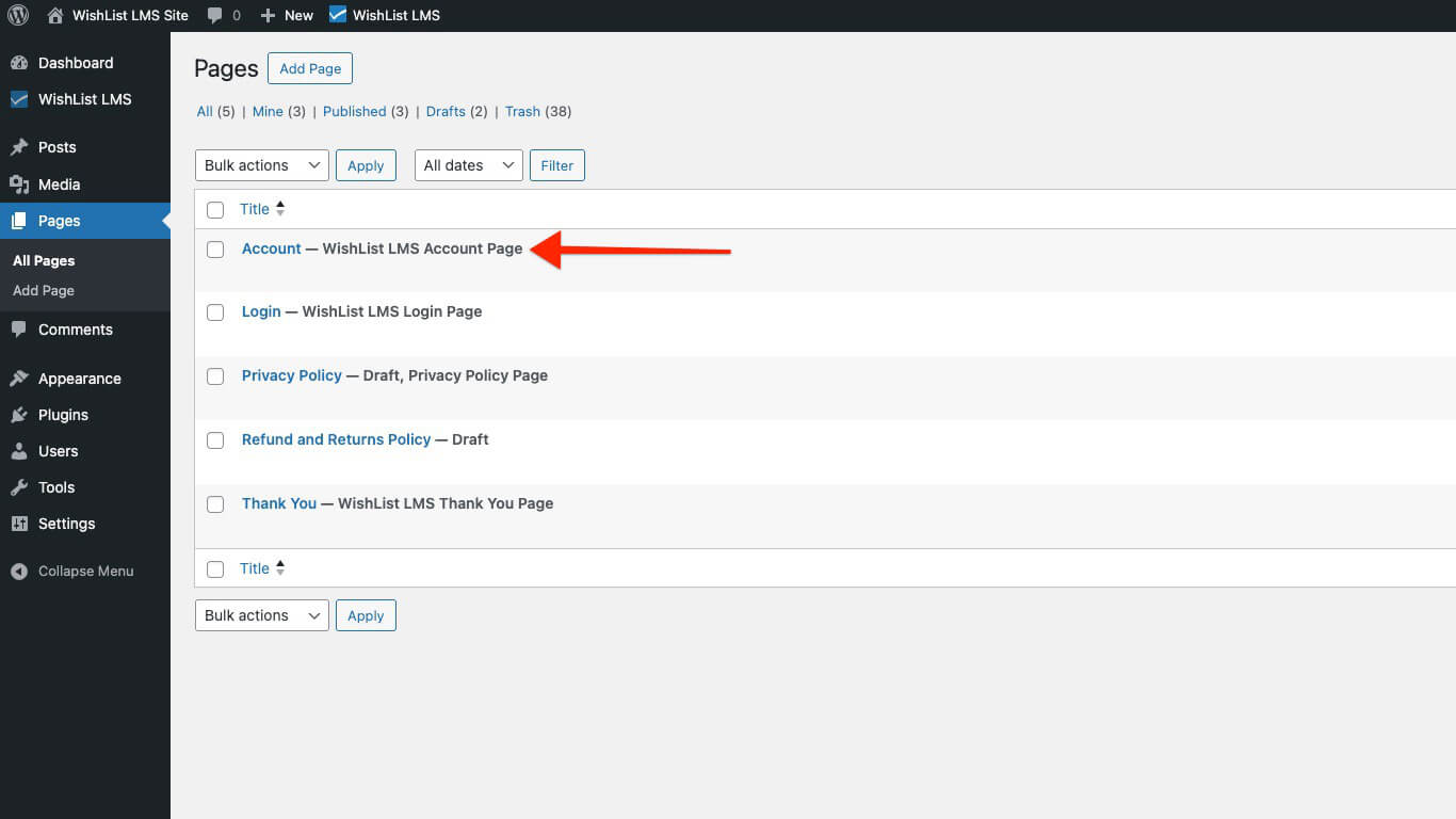 Page create with auto create option