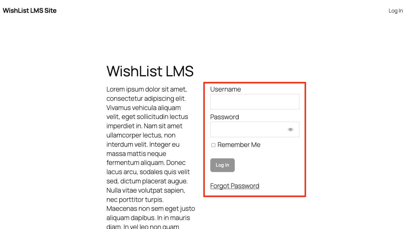 Post with a login form