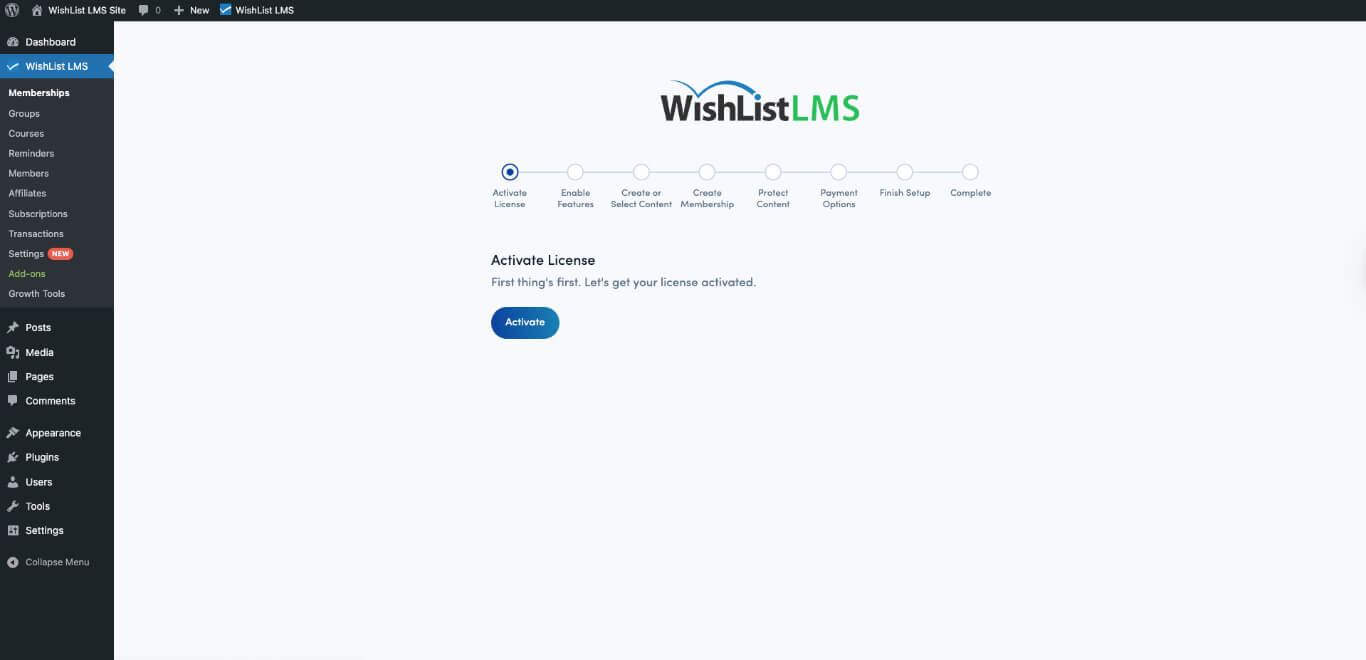 WishList LMS onBoarding