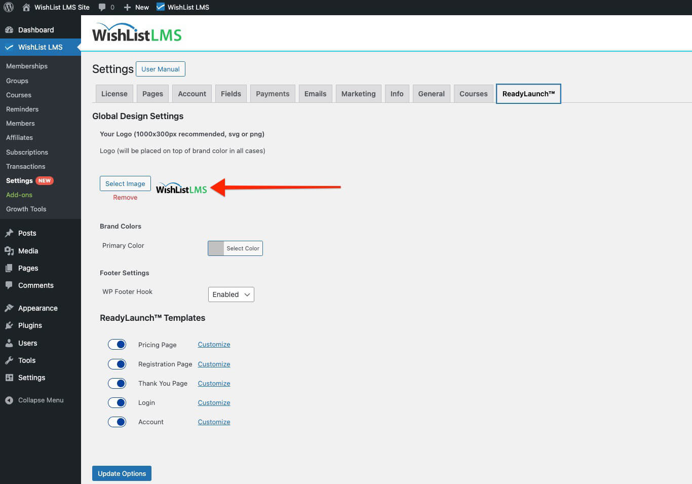 Add logo in LaunchPad tab