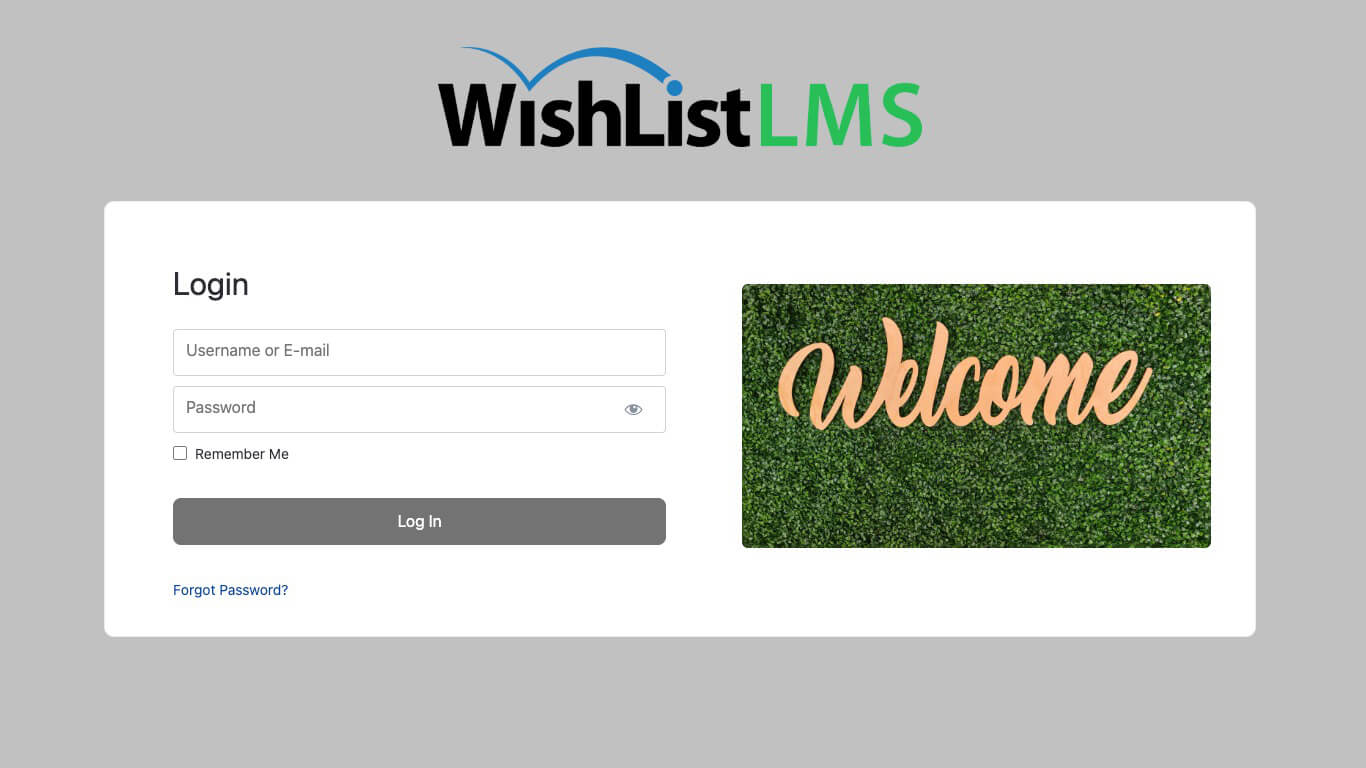 Welcome image preview on login page
