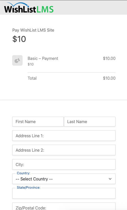 Registration page mobile preview