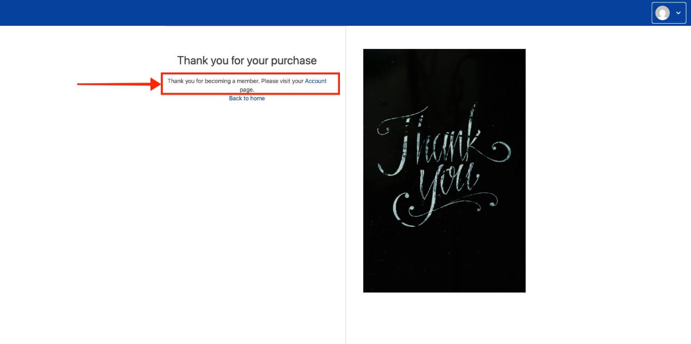 Welcome message preview