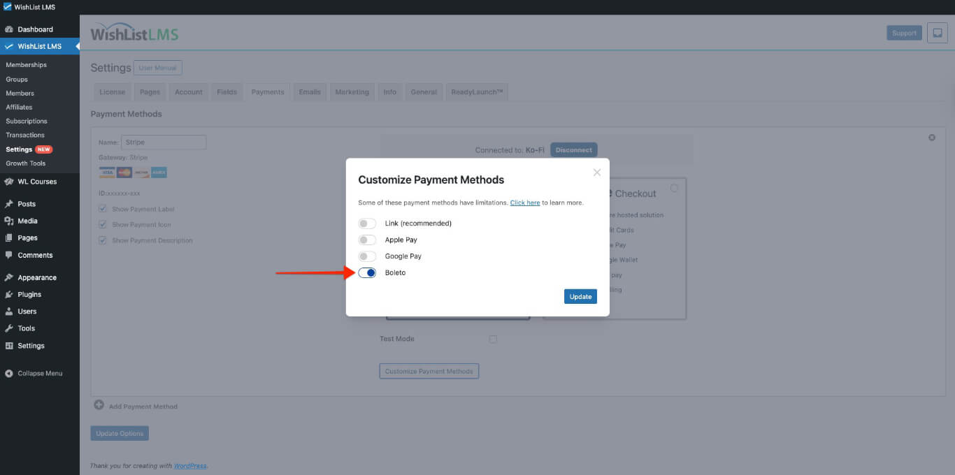 Boleto payment method