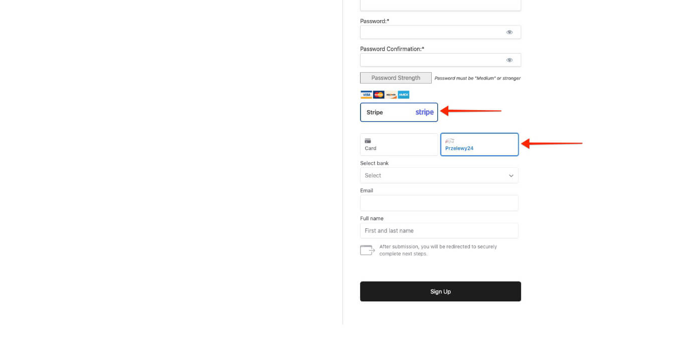 Przelewy24 payment option