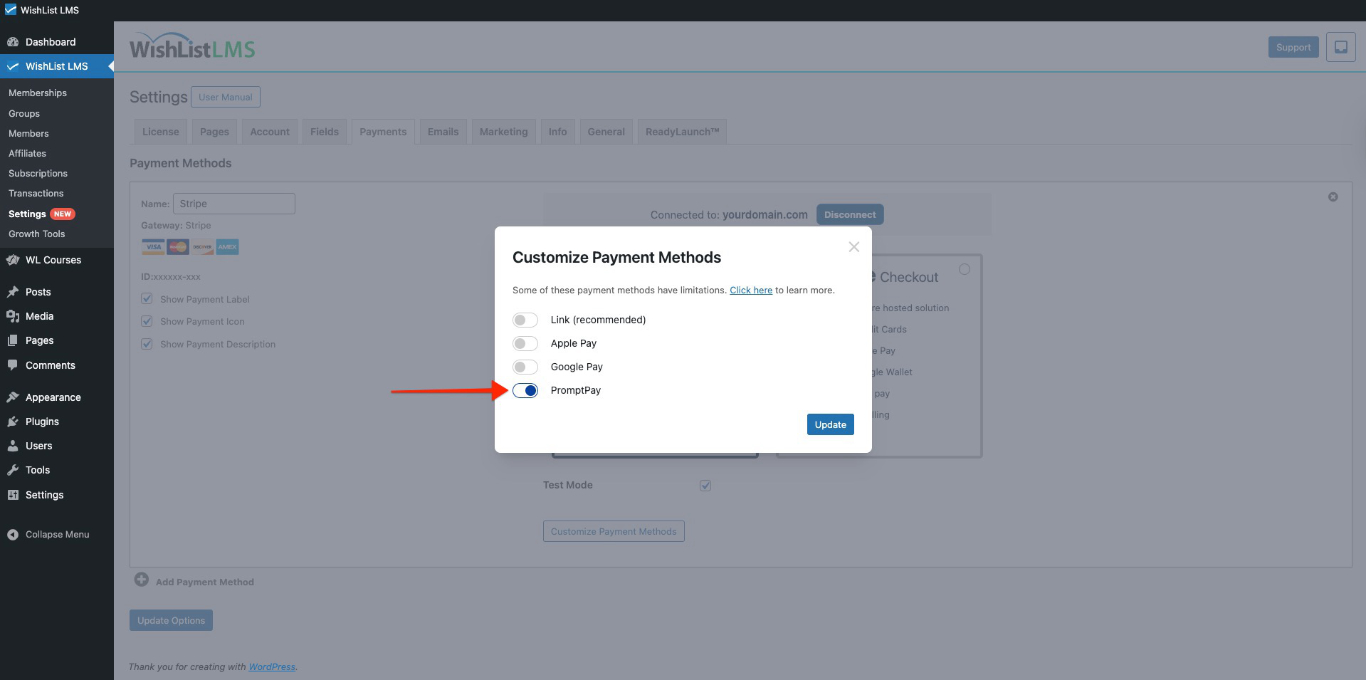 Promptpay payment method