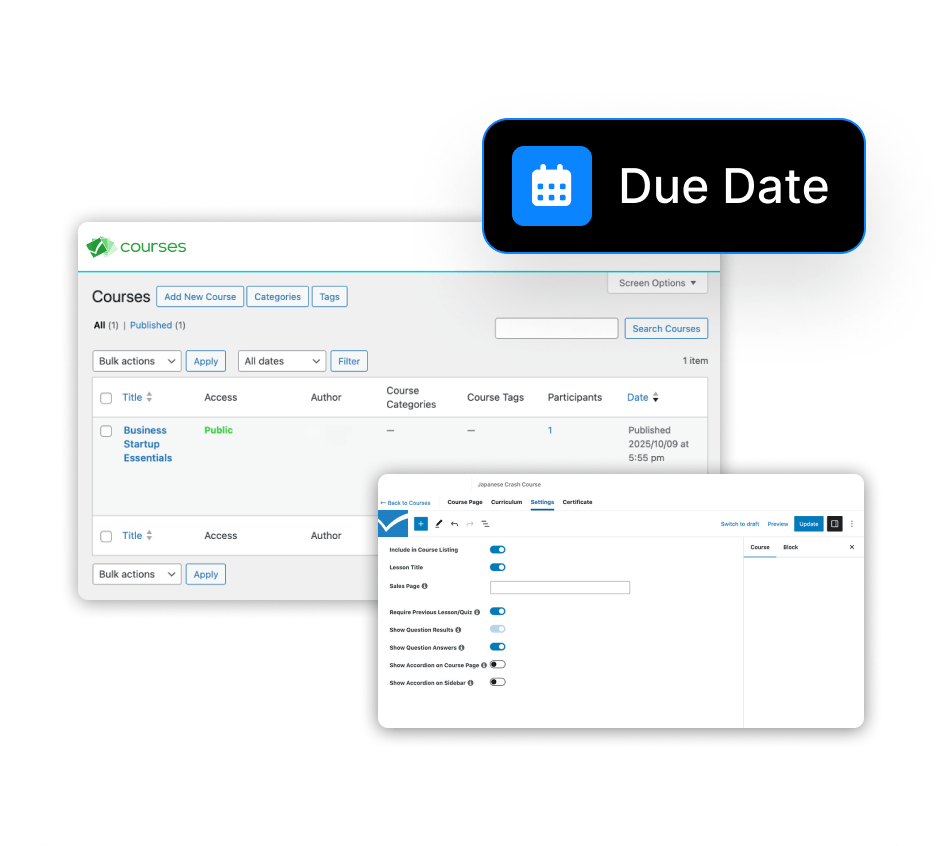 Add Real Due Dates to Your Course Experience
