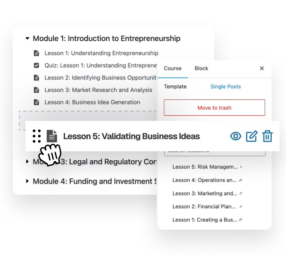 DRAG-AND-DROP YOUR WAY TO A FINISHED COURSE FASTER