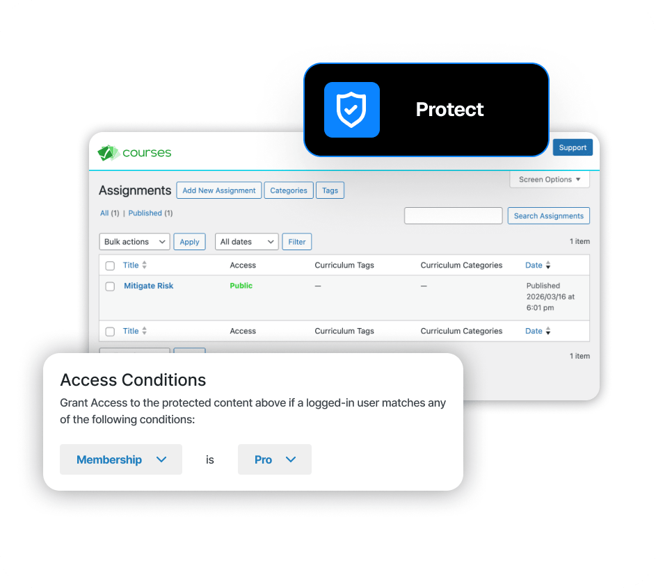 Protect the Most Valuable Parts of Your Course